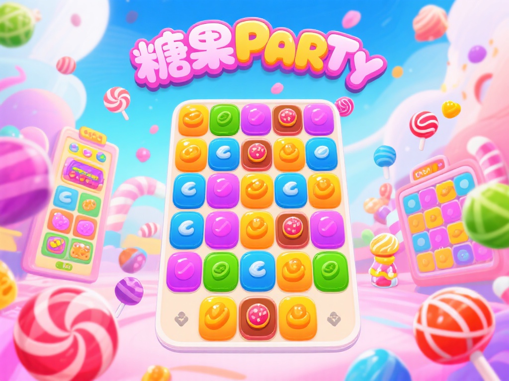 糖果派对以其简单易懂的规则和绚丽多彩的画面受到玩家