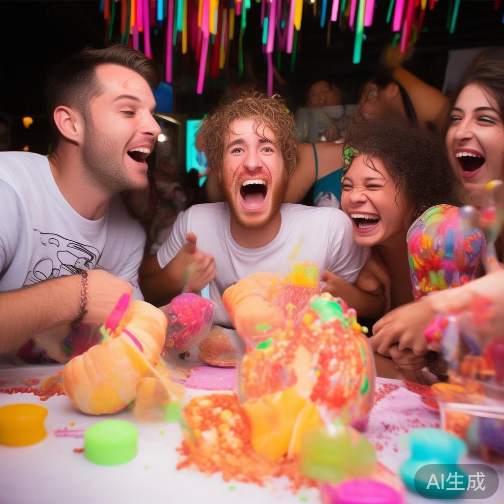 糖果派对中甜蜜与惩罚互动的趣味体验深入分析 另一方面,惩罚元素则为派对带来了刺激与多样性。当游