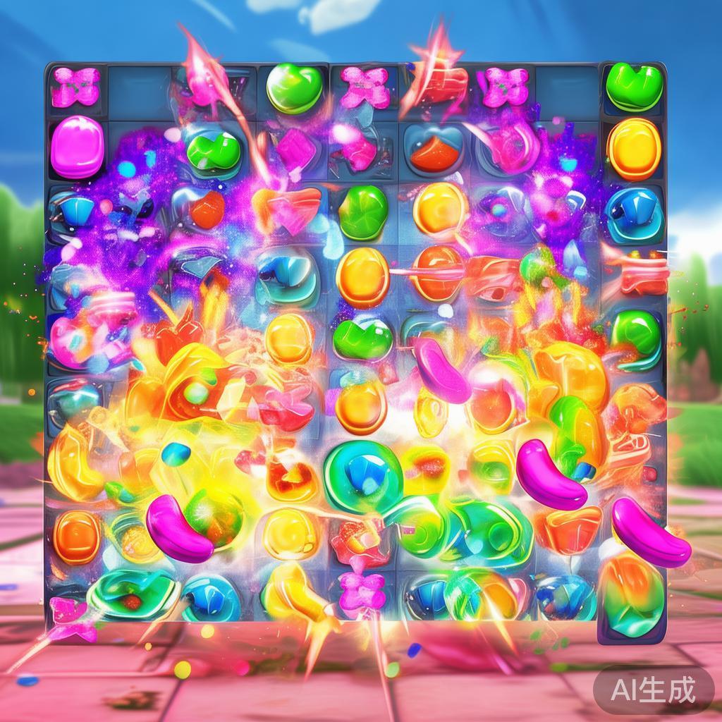 游戏中出现的特殊糖果如“彩虹糖”或“炸弹”具有巨大